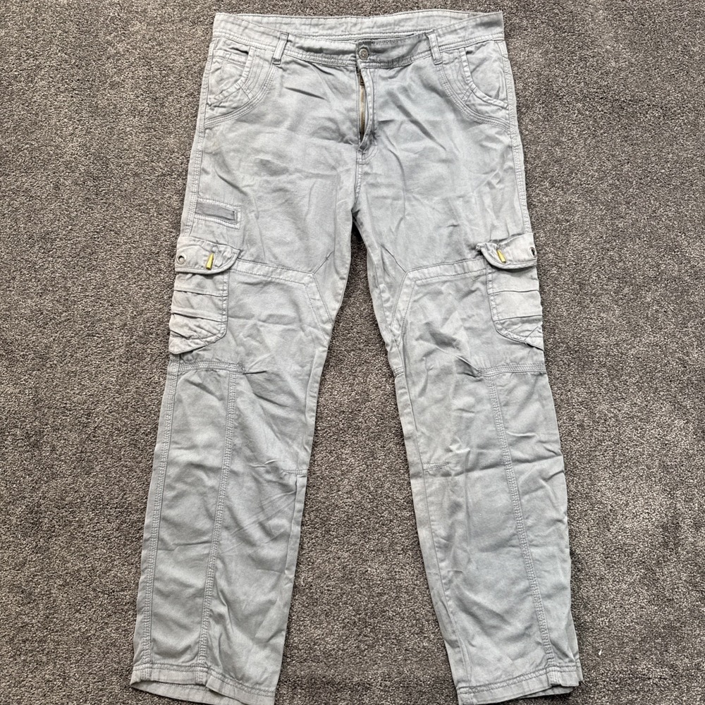 VTG Mens 38x29 Skyline Wears Womens Cargo Jeans Blue Flap Y2K Bullet Pocket